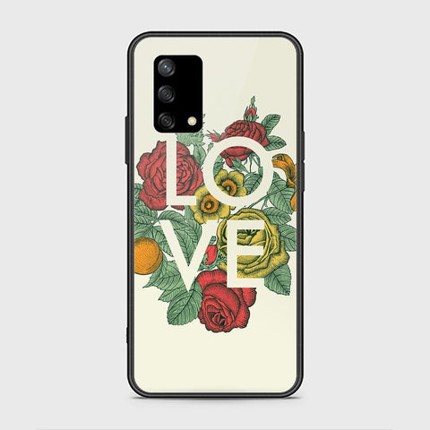 Oppo A74 Cover - Floral Series 2 - HQ Ultra Shine Premium Infinity Glass Soft Silicon Borders Case