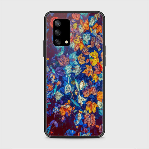 Oppo F19 Cover - Floral Series 2 - HQ Ultra Shine Premium Infinity Glass Soft Silicon Borders Case