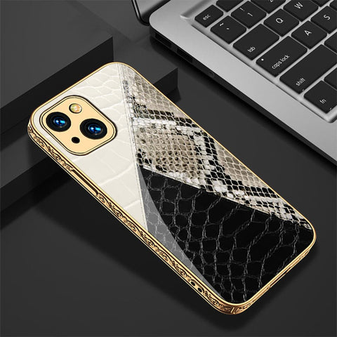 iPhone 13 Cover - Printed Skins Series - HQ Ultra Shine Premium Infinity Glass Soft Silicon Borders Case