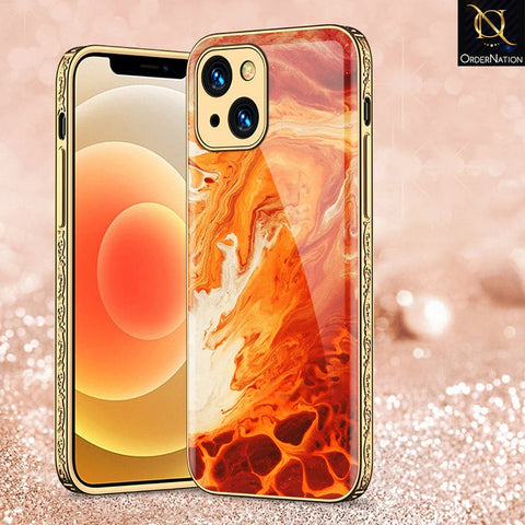 iPhone 13 Cover - Mystic Marble Series - HQ Ultra Shine Premium Infinity Glass Soft Silicon Borders Case