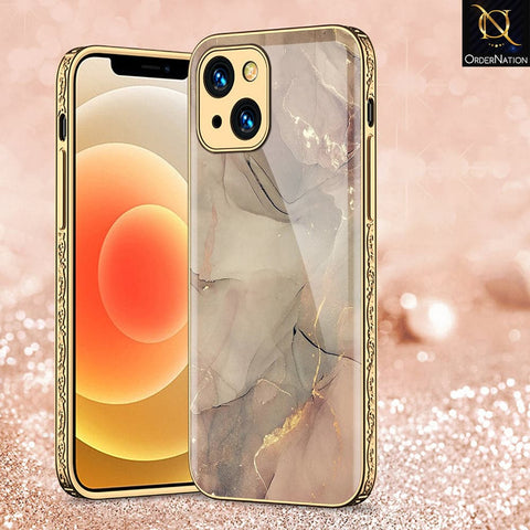 iPhone 13 Cover - Mystic Marble Series - HQ Ultra Shine Premium Infinity Glass Soft Silicon Borders Case