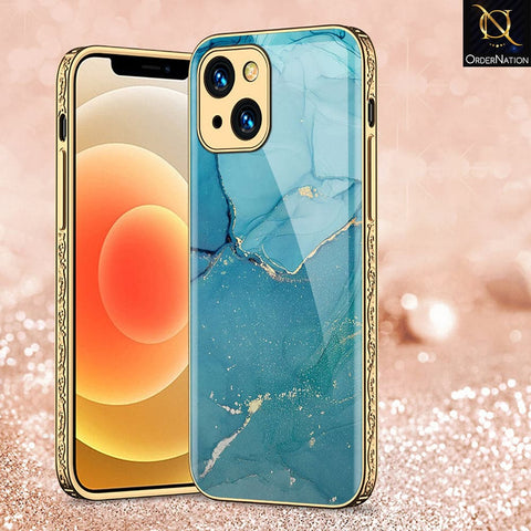 iPhone 13 Cover - Mystic Marble Series - HQ Ultra Shine Premium Infinity Glass Soft Silicon Borders Case