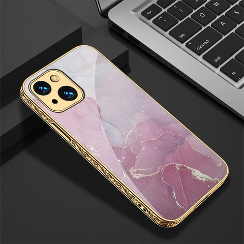 iPhone 13 Cover - Mystic Marble Series - HQ Ultra Shine Premium Infinity Glass Soft Silicon Borders Case