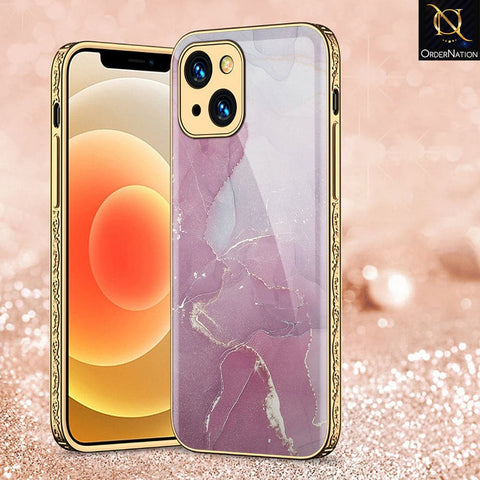 iPhone 13 Cover - Mystic Marble Series - HQ Ultra Shine Premium Infinity Glass Soft Silicon Borders Case