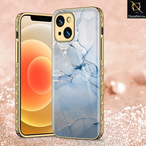 iPhone 13 Cover - Mystic Marble Series - HQ Ultra Shine Premium Infinity Glass Soft Silicon Borders Case