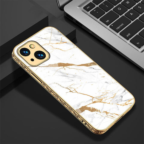 iPhone 13 Cover - Mystic Marble Series - HQ Ultra Shine Premium Infinity Glass Soft Silicon Borders Case