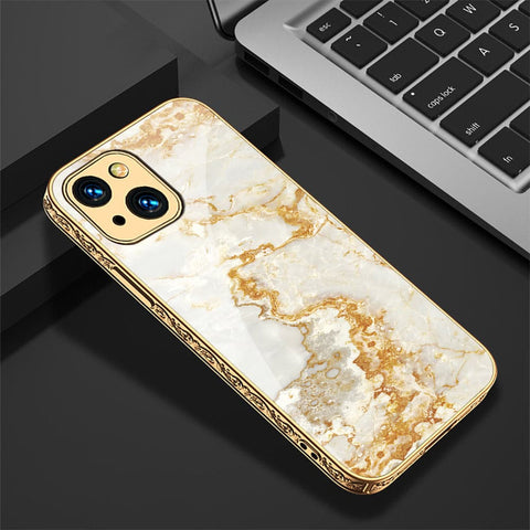 iPhone 13 Cover - Mystic Marble Series - HQ Ultra Shine Premium Infinity Glass Soft Silicon Borders Case