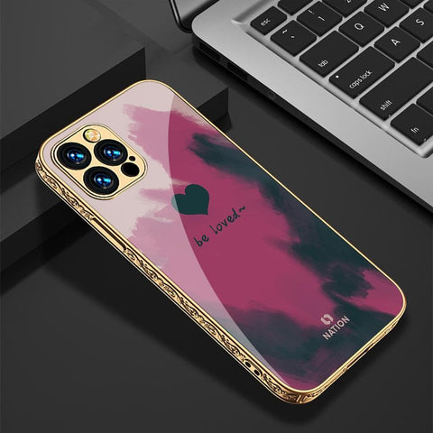 iPhone 11 Pro Max Cover - Onation Heart Series - HQ Ultra Shine Premium Infinity Glass Soft Silicon Borders Case