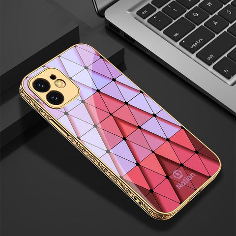 iPhone 11 Cover - Onation Pyramid Series - HQ Ultra Shine Premium Infinity Glass Soft Silicon Borders Case