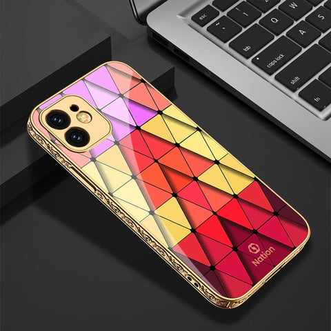 iPhone 11 Cover - Onation Pyramid Series - HQ Ultra Shine Premium Infinity Glass Soft Silicon Borders Case