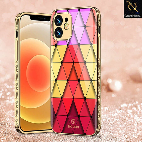 iPhone 11 Cover - Onation Pyramid Series - HQ Ultra Shine Premium Infinity Glass Soft Silicon Borders Case