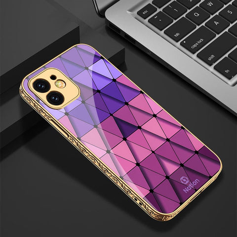 iPhone 11 Cover - Onation Pyramid Series - HQ Ultra Shine Premium Infinity Glass Soft Silicon Borders Case