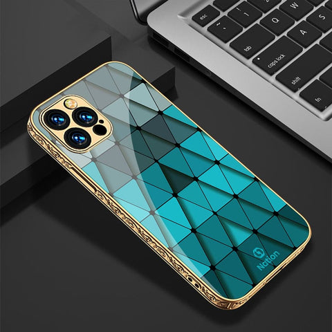 iPhone 12 Pro Cover - Onation Pyramid Series - HQ Ultra Shine Premium Infinity Glass Soft Silicon Borders Case