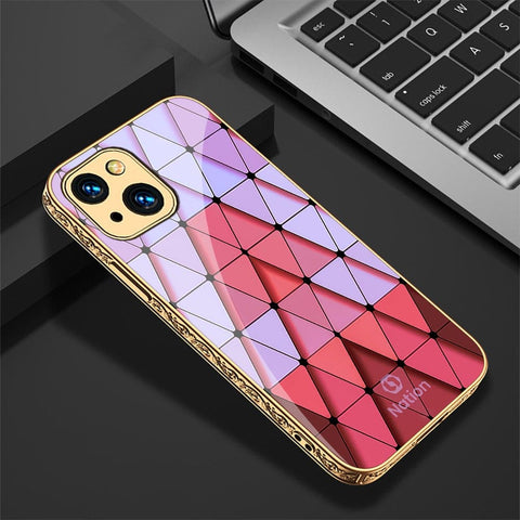 iPhone 13 Cover - Onation Pyramid Series - HQ Ultra Shine Premium Infinity Glass Soft Silicon Borders Case