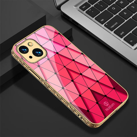 iPhone 13 Cover - Onation Pyramid Series - HQ Ultra Shine Premium Infinity Glass Soft Silicon Borders Case