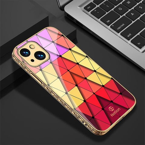 iPhone 13 Cover - Onation Pyramid Series - HQ Ultra Shine Premium Infinity Glass Soft Silicon Borders Case