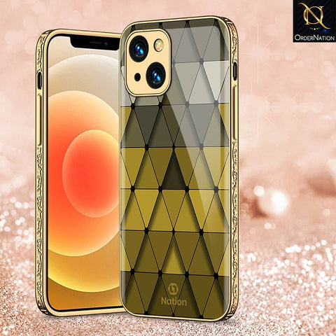 iPhone 13 Cover - Onation Pyramid Series - HQ Ultra Shine Premium Infinity Glass Soft Silicon Borders Case