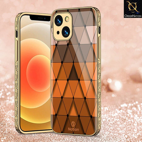 iPhone 13 Cover - Onation Pyramid Series - HQ Ultra Shine Premium Infinity Glass Soft Silicon Borders Case