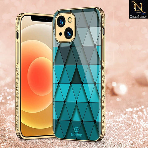 iPhone 13 Cover - Onation Pyramid Series - HQ Ultra Shine Premium Infinity Glass Soft Silicon Borders Case