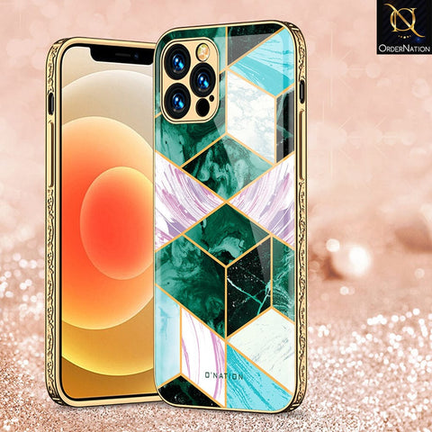 iPhone 13 Pro Cover - O'Nation Shades of Marble Series - Premium Electroplated Infinity Ultra Shine Glass Soft Silicon Borders Case