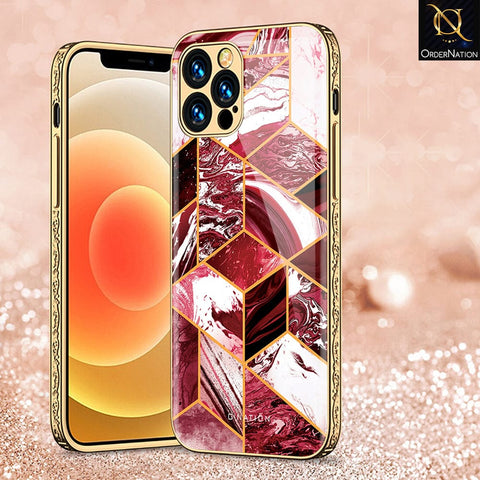 iPhone 13 Pro Cover - O'Nation Shades of Marble Series - Premium Electroplated Infinity Ultra Shine Glass Soft Silicon Borders Case