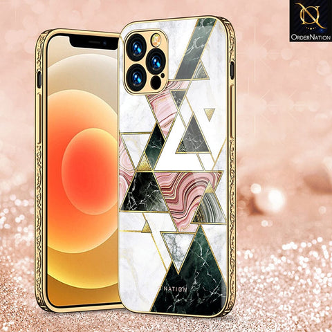 iPhone 13 Pro Cover - O'Nation Shades of Marble Series - Premium Electroplated Infinity Ultra Shine Glass Soft Silicon Borders Case