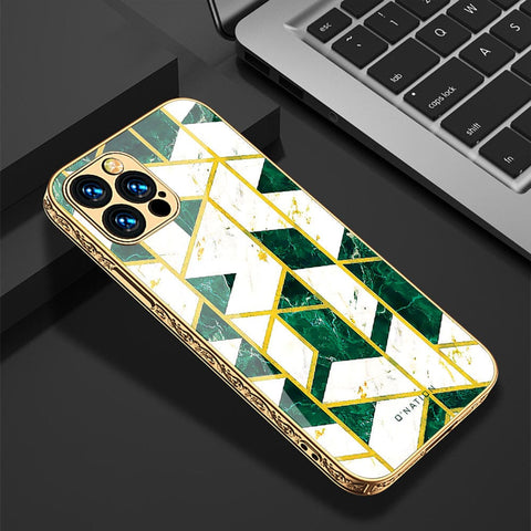 iPhone 13 Pro Cover - O'Nation Shades of Marble Series - Premium Electroplated Infinity Ultra Shine Glass Soft Silicon Borders Case