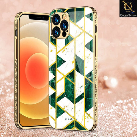 iPhone 13 Pro Cover - O'Nation Shades of Marble Series - Premium Electroplated Infinity Ultra Shine Glass Soft Silicon Borders Case