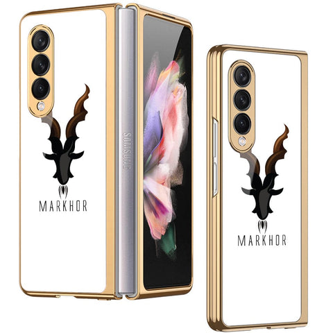 Samsung Galaxy Z Fold 3 5G Cover - Markhor Series - Premium Electroplated Infinity Ultra Shine Glass Soft Silicon Borders Case