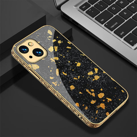 iPhone 13 Cover - Black Marble Series - HQ Ultra Shine Premium Infinity Glass Soft Silicon Borders Case