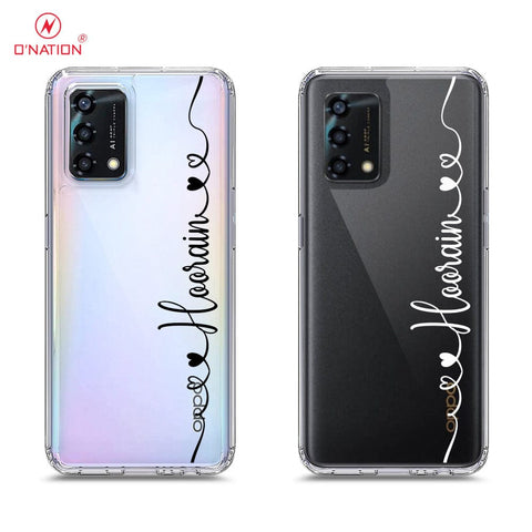 Oppo F19s Cover - Personalised Name Series - 8 Designs - Clear Phone Case - Soft Silicon Borders