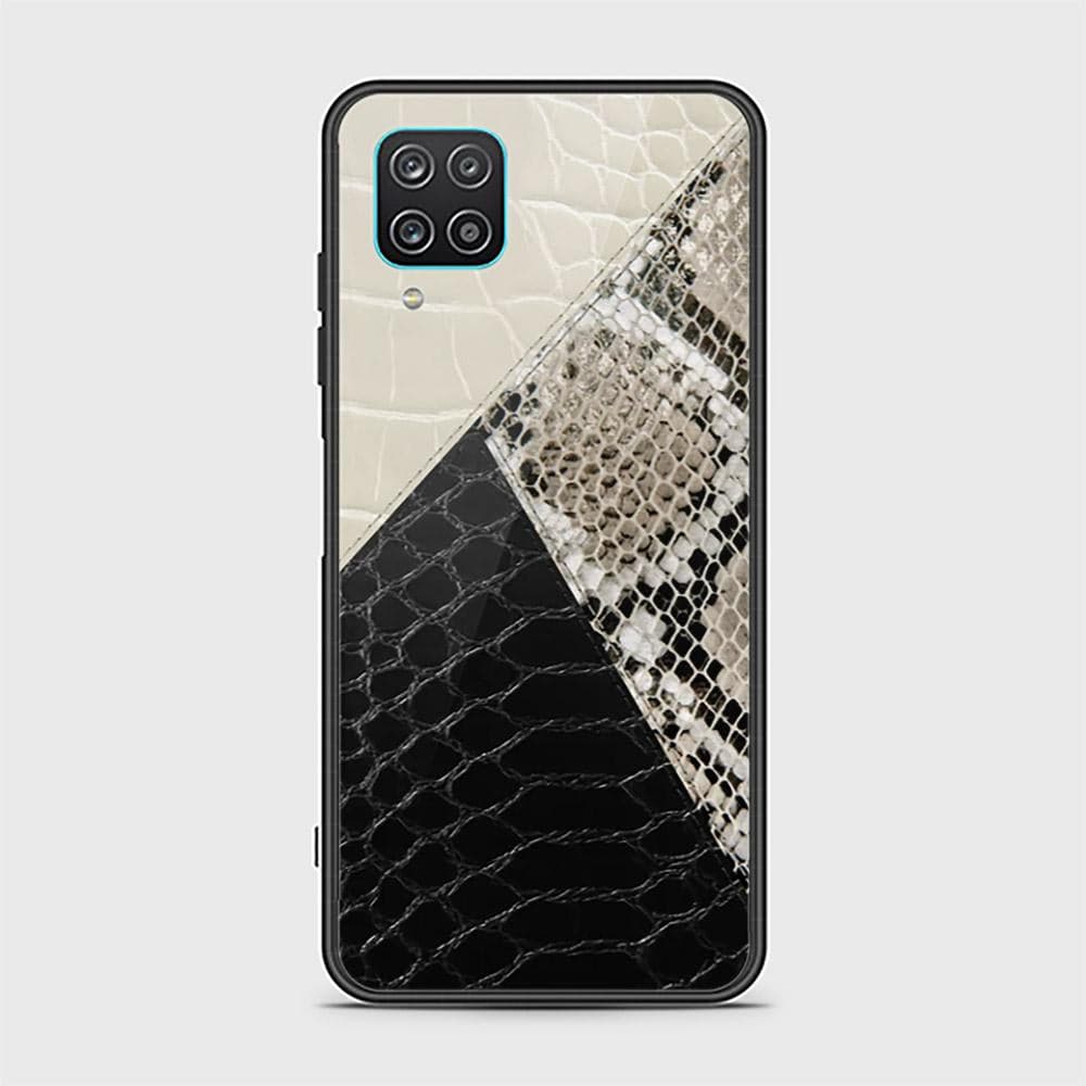 Samsung Galaxy A12 Cover - Printed Skins Series - HQ Ultra Shine Premium Infinity Glass Soft Silicon Borders Case