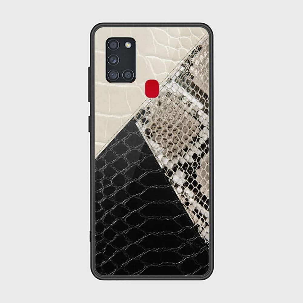 Samsung Galaxy A21s Cover - Printed Skins Series - HQ Ultra Shine Premium Infinity Glass Soft Silicon Borders Case