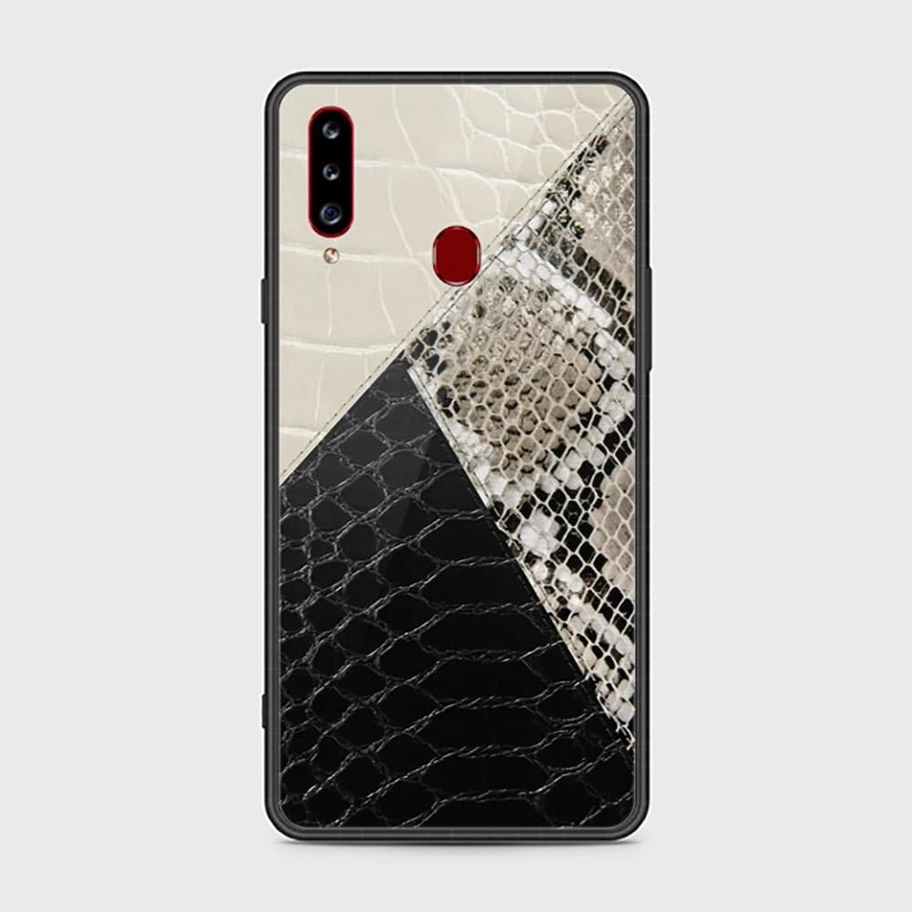 Samsung Galaxy A20s Cover - Printed Skins Series - HQ Ultra Shine Premium Infinity Glass Soft Silicon Borders Case