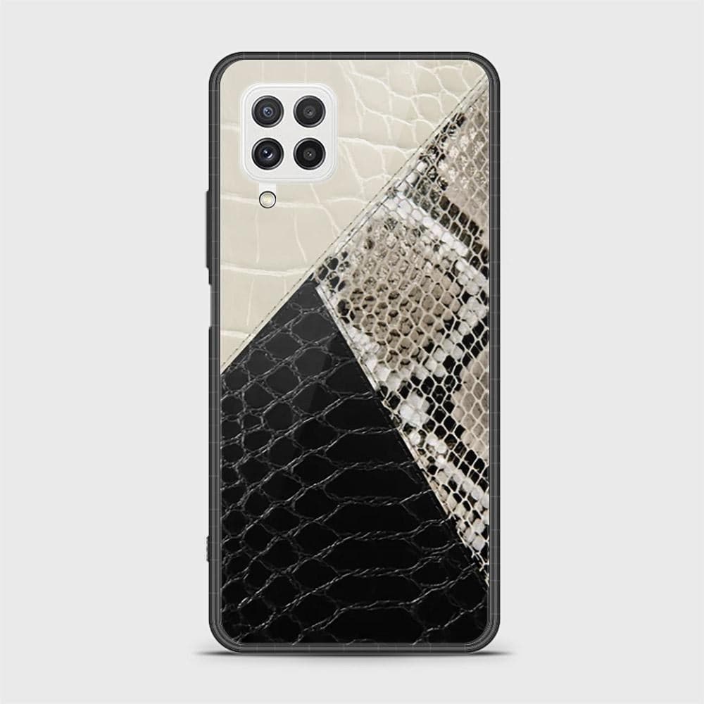 Samsung Galaxy M22 Cover- Printed Skins Series - HQ Ultra Shine Premium Infinity Glass Soft Silicon Borders Case