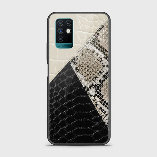 Infinix Note 10 Cover- Printed Skins Series - HQ Ultra Shine Premium Infinity Glass Soft Silicon Borders Case