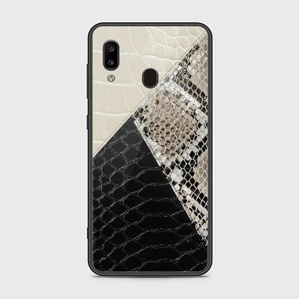 Samsung Galaxy A30 Cover - Printed Skins Series - HQ Ultra Shine Premium Infinity Glass Soft Silicon Borders Case