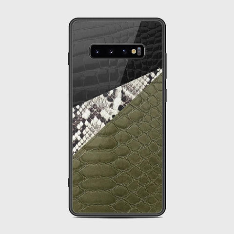 Samsung Galaxy S10 Plus Cover - Printed Skins Series - HQ Ultra Shine Premium Infinity Glass Soft Silicon Borders Case