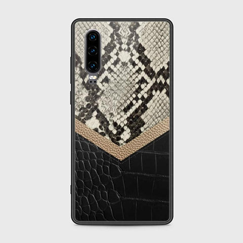 Huawei P30 Cover - Printed Skins Series - HQ Ultra Shine Premium Infinity Glass Soft Silicon Borders Case