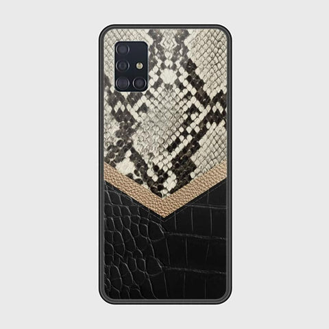 Samsung Galaxy A51 Cover - Printed Skins Series - HQ Ultra Shine Premium Infinity Glass Soft Silicon Borders Case