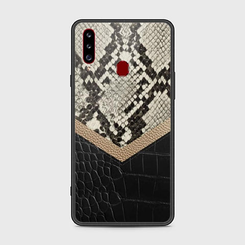 Samsung Galaxy A20s Cover - Printed Skins Series - HQ Ultra Shine Premium Infinity Glass Soft Silicon Borders Case