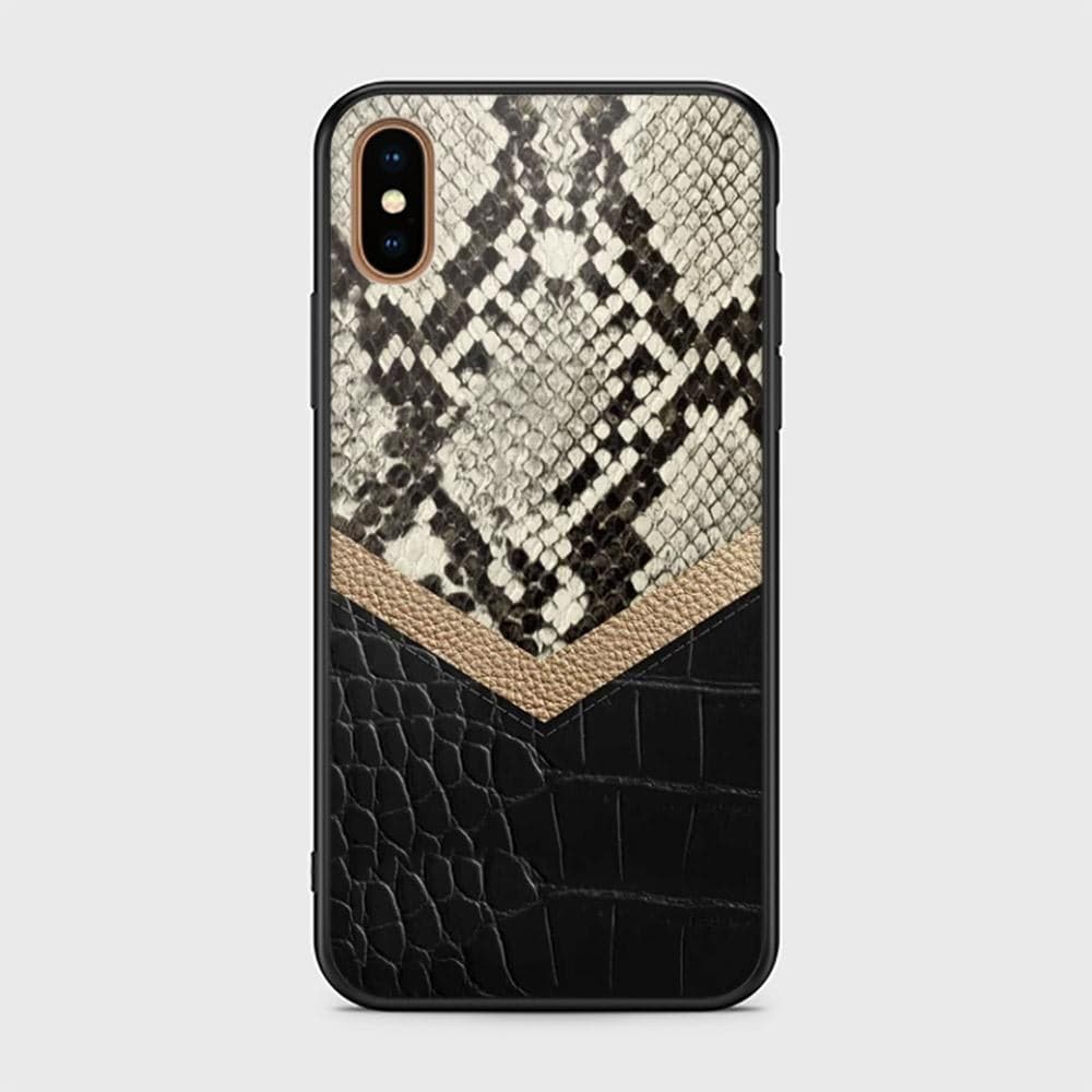 iPhone XS Max Cover - Printed Skins Series - HQ Ultra Shine Premium Infinity Glass Soft Silicon Borders Case (Fast Delivery)