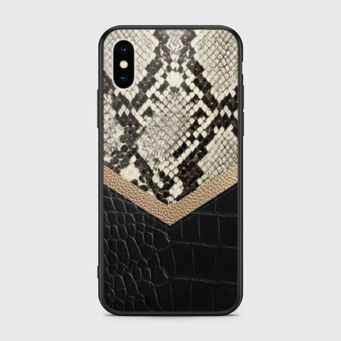 iPhone XS Cover - Printed Skins Series - HQ Ultra Shine Premium Infinity Glass Soft Silicon Borders Case