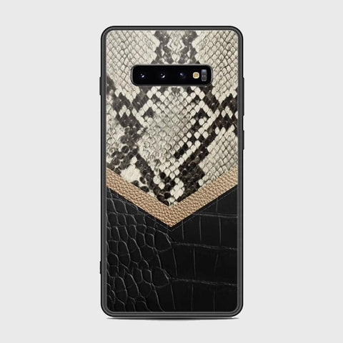 Samsung Galaxy S10 Plus Cover - Printed Skins Series - HQ Ultra Shine Premium Infinity Glass Soft Silicon Borders Case