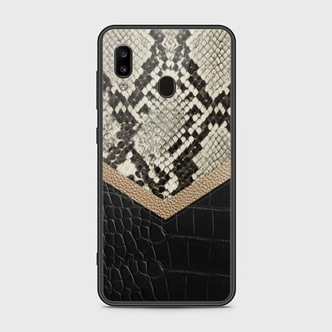 Samsung Galaxy A30 Cover - Printed Skins Series - HQ Ultra Shine Premium Infinity Glass Soft Silicon Borders Case