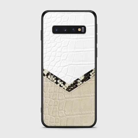 Samsung Galaxy S10 Cover - Printed Skins Series - HQ Ultra Shine Premium Infinity Glass Soft Silicon Borders Case