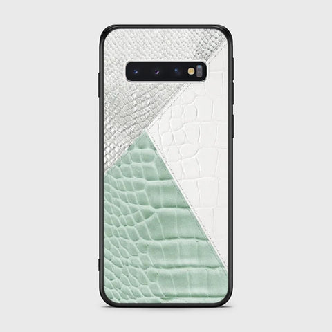 Samsung Galaxy S10 Cover - Printed Skins Series - HQ Ultra Shine Premium Infinity Glass Soft Silicon Borders Case