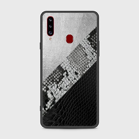 Samsung Galaxy A20s Cover - Printed Skins Series - HQ Ultra Shine Premium Infinity Glass Soft Silicon Borders Case