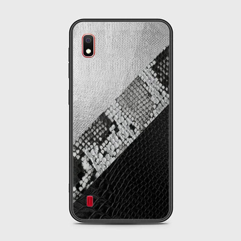 Samsung Galaxy A10 Cover - Printed Skins Series - HQ Ultra Shine Premium Infinity Glass Soft Silicon Borders Case