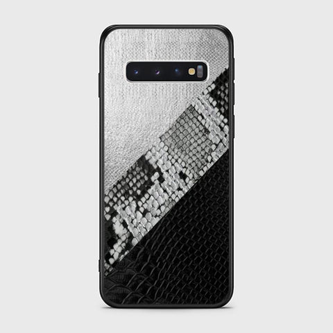 Samsung Galaxy S10 Cover - Printed Skins Series - HQ Ultra Shine Premium Infinity Glass Soft Silicon Borders Case